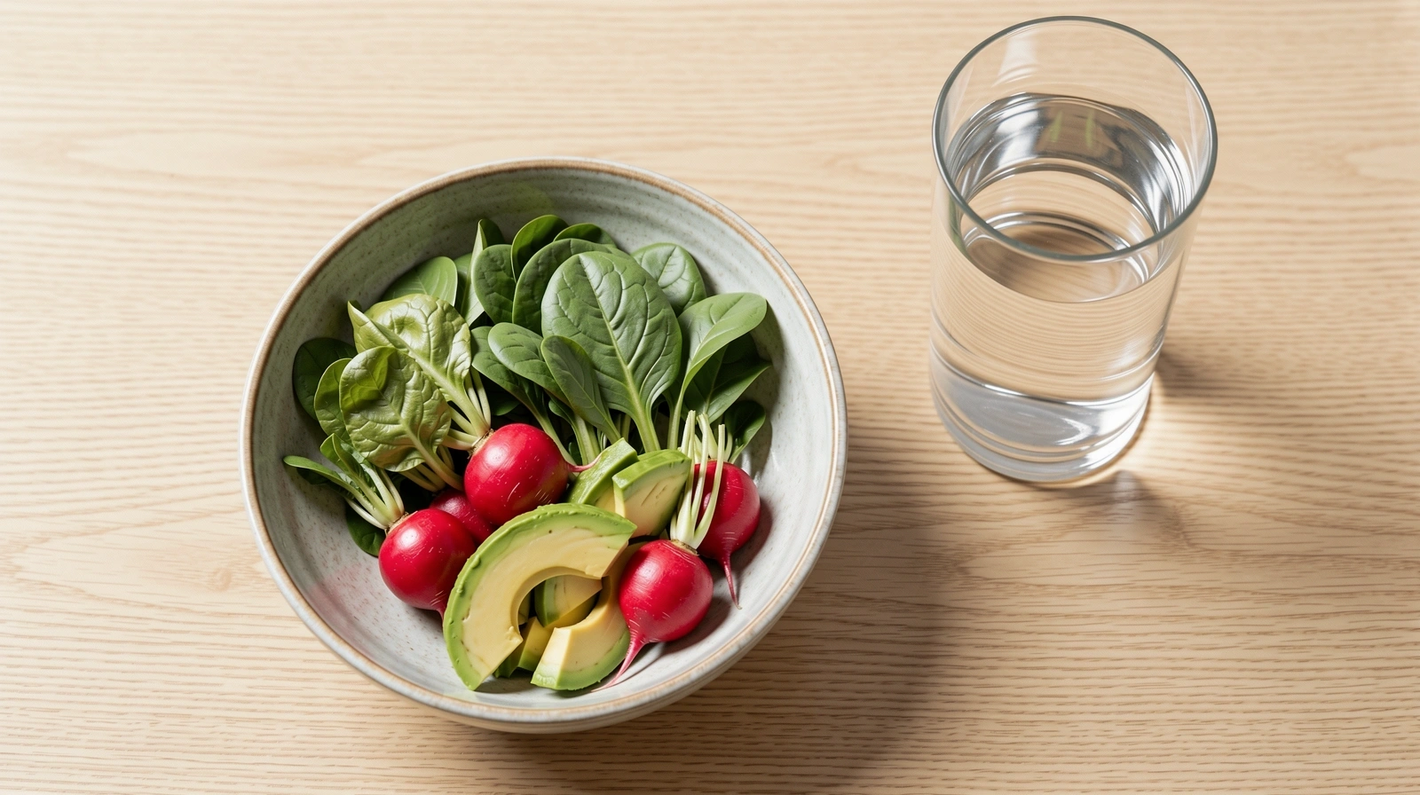 Frische Lebensmittel auf einer hellen Arbeitsplatte